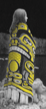 Tlingit Woman in Chilkat blanket
